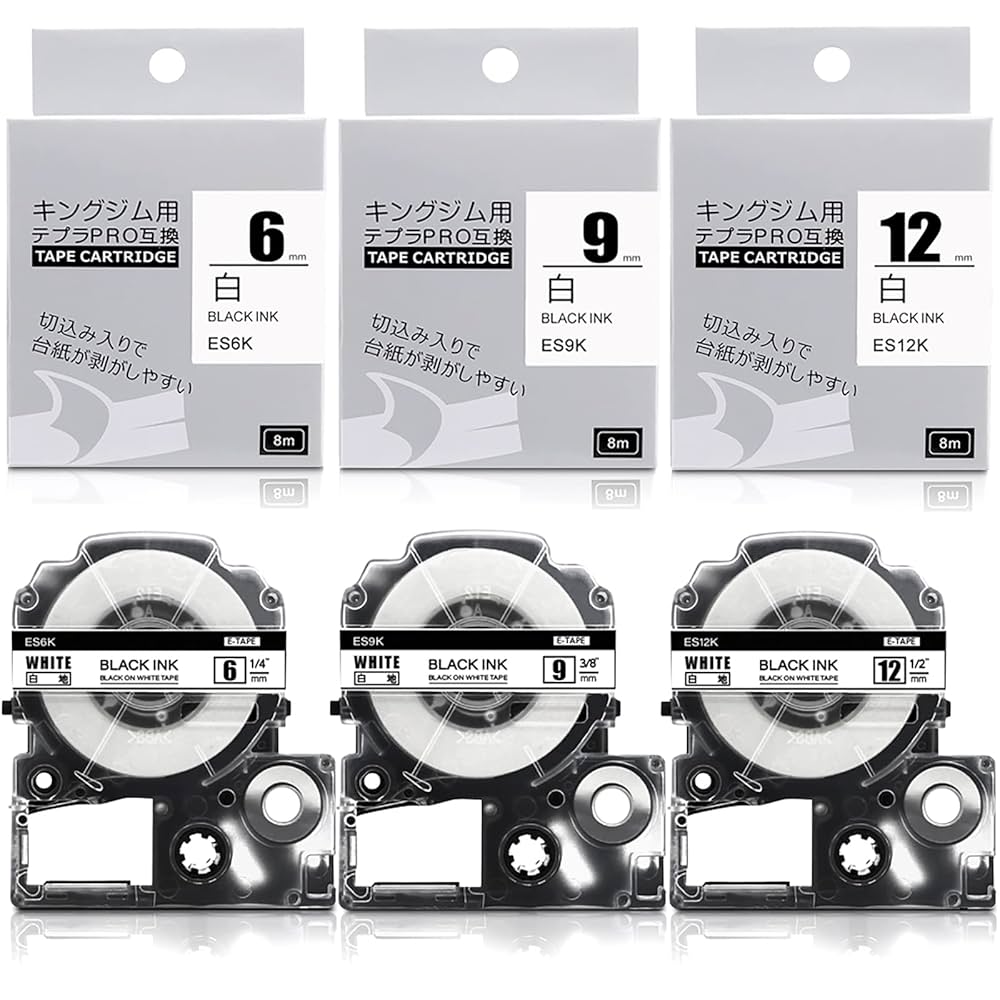 キングジムテプラカ－トリッジPテ－プ9mm.12mm各色62個